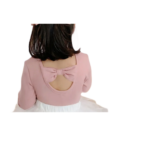 Backless Bow Decoration T-Shirt