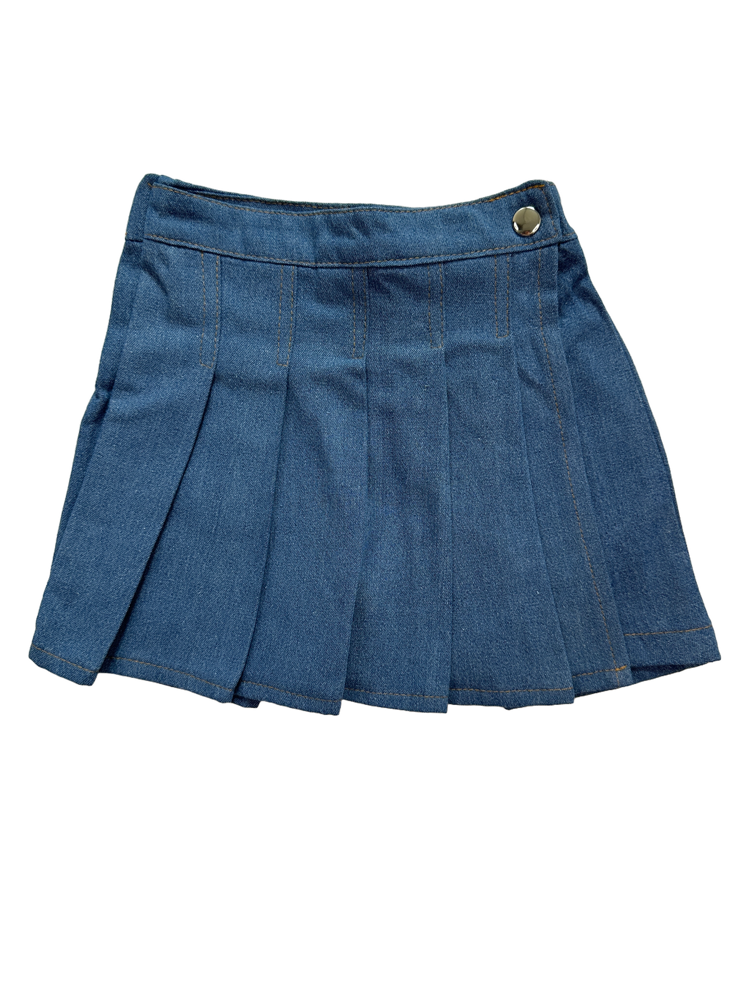 Plated Soft Denim Skort