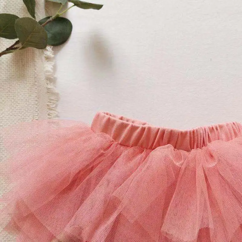 Elastic Mesh Fluffy Skirt